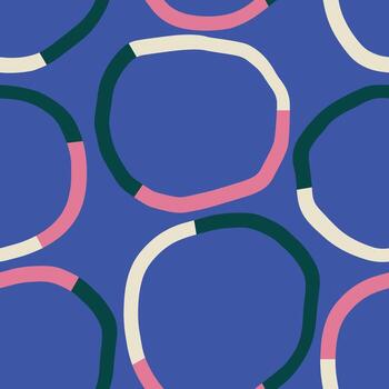 sencillo y juguetón textura con linda círculos en azul antecedentes vector