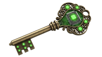 digital chave com o circuito borda png