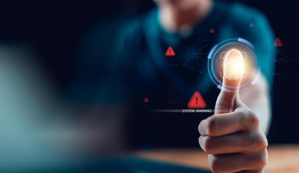 Cybersecurity awareness is crucial in the digital age, highlighting identity protection, data privacy, and secure access control through advanced biometric technology for online safety. photo