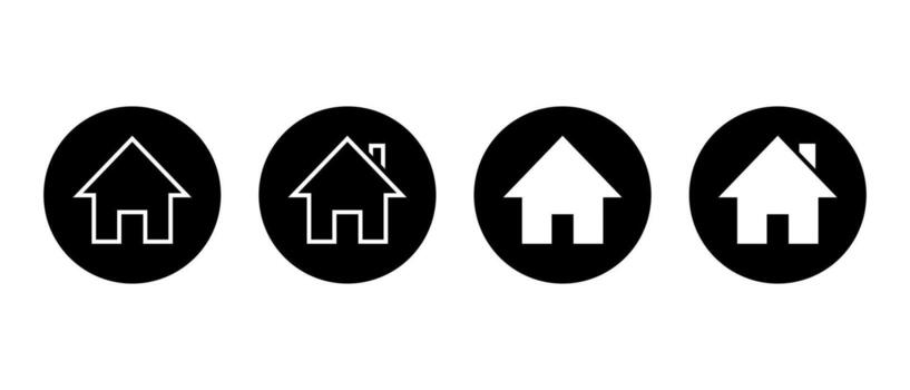 icons of different houses vector