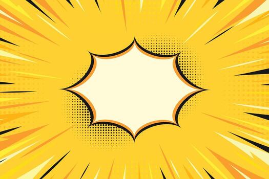 popular Arte amarillo cómic libro antecedentes. cómic explosión antecedentes con vacío habla burbuja. anime explosión diseño con espacio para texto vector