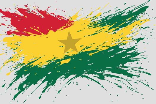 resumen pintar salpicar patrones en Ghana nacional bandera colores vector