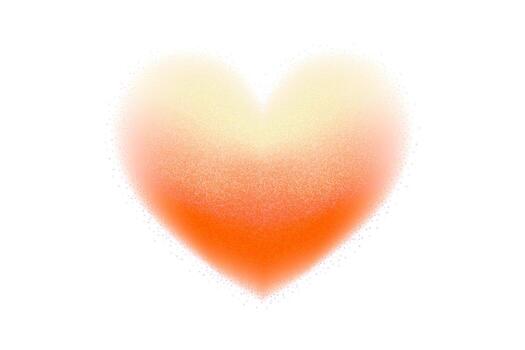 Orange abstract hearts with smooth colour transitions and trendy Y2K aesthetics. Grainy, noise shapes blurred with a light, airy aura. vector