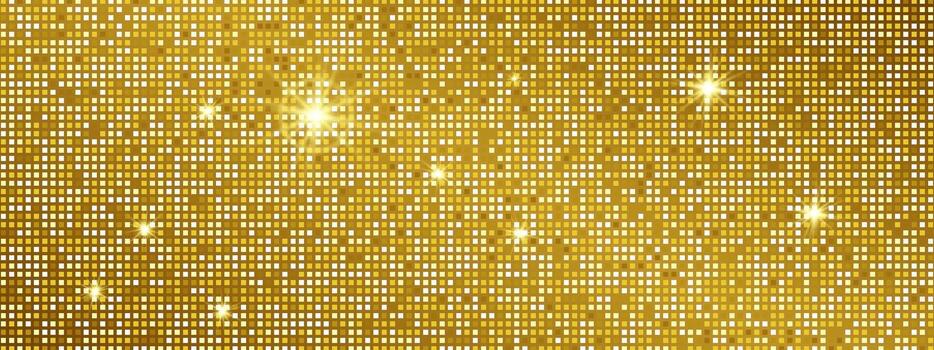 disco pelota antecedentes con textura y modelo para Brillantina y fiesta. lentejuela espejo pared brilla brillante con oro brillar. mosaico diseño. vector