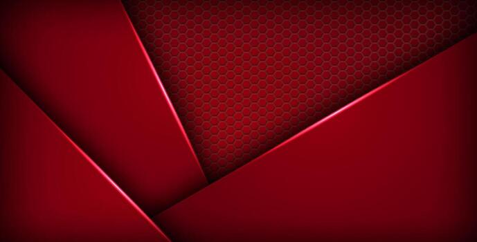 Stylish red geometric background vector