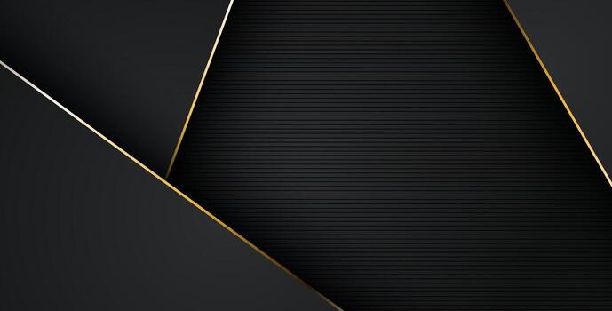 luxurious abstract black gray gold line overlap layers background. ., vector