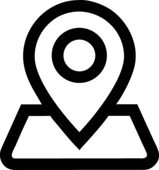 minimalista ubicación alfiler icono para mapas y navegación propósitos vector