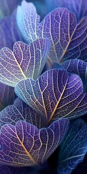 Vibrant Close-Up of Intricate Leaf Structures Highlighting Detail and Colorful Patterns in Nature's Design photo