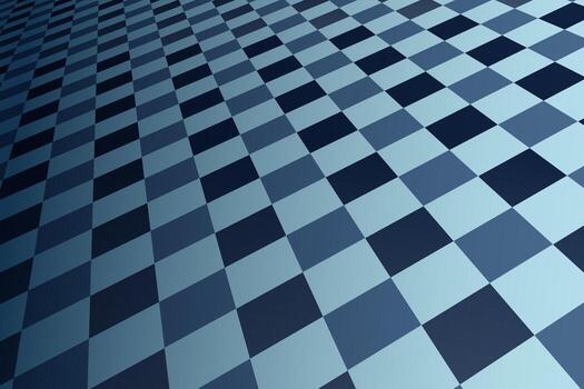 Abstract geometric mosaic blue background with perspective. Squared tile floor infinity futuristic copy space. chess digital wall print vector