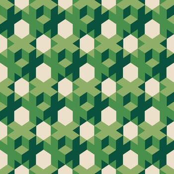 Green hexagonal geometric pattern design vector