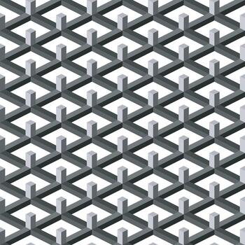 Stylized 3D cube pattern vector