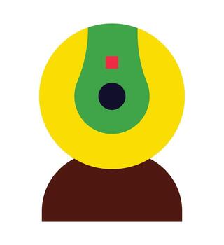 conference and online chat camera in flat design, Modern streaming and communication symbol vector