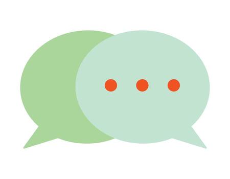 Communication and dialogue symbol in flat design,Social media message or comment icon vector