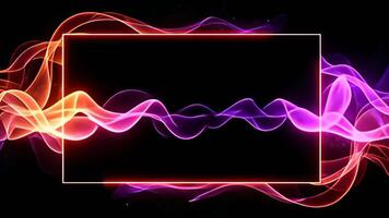 går ombord med en digital tekniskt fel gräns ram pulserande i Vinka mönster, lysande tendrils av kunglig lila och strålnings guld spiral utåt, skapande ett förtjusande visuell dialog den där video