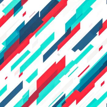 Dynamic geometric abstract with vibrant red, blue, and white angular shapes photo