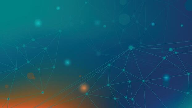 Abstract polygon background featuring glowing connections with digital lines and dots perfect for technology science research innovation communication web and modern projects vector