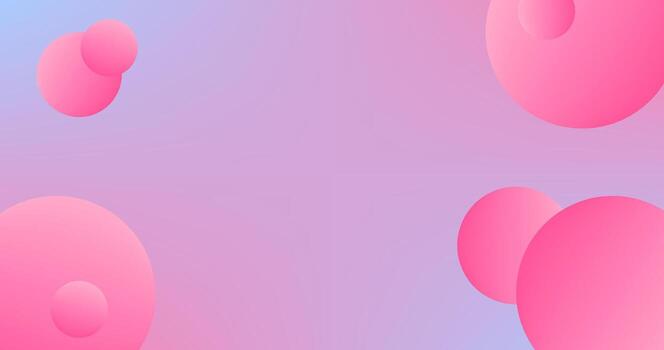 Abstract Copy Space background with spheres Pink Gradient colors vector