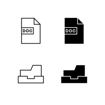 móvil solicitud documento y archivo línea y sólido íconos vector