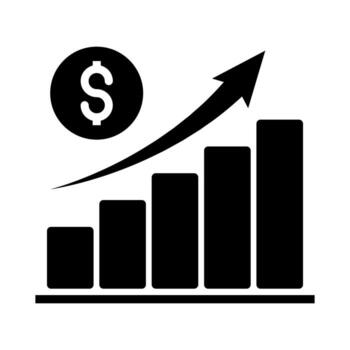 gráfico sencillo icono. reporte grafico o ventas crecimiento signo. análisis y Estadísticas datos símbolo. calidad diseño elementos. clásico estilo. vector