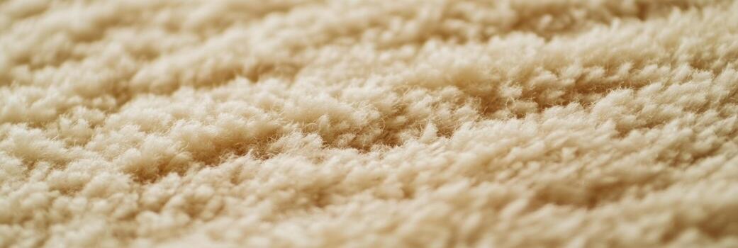 Soft beige carpet texture in close-up showing warm fibers and subtle patterns photo