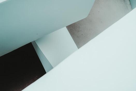 Abstract design of modern architecture featuring minimalist shapes and colors in a contemporary setting photo