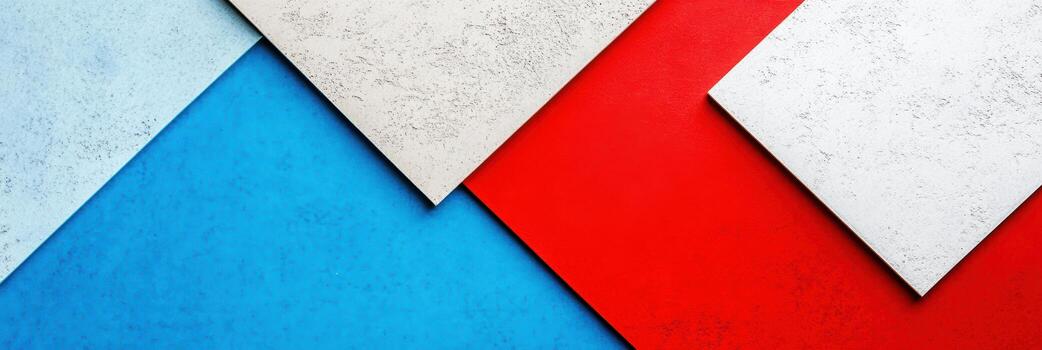 Colorful geometric patterns create a modern abstract design in a well-lit space photo