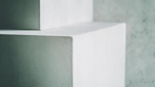 Modern concrete structure showcases minimalist design with sharp angles and soft textures photo