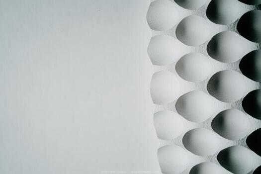 Creative texture design using white materials in a modern art installation photo