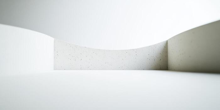 Curved white architectural design with smooth texture and minimalist aesthetic in a bright setting photo