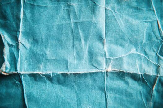 estropeado turquesa tela con único textura y modelo capturado en natural ligero foto