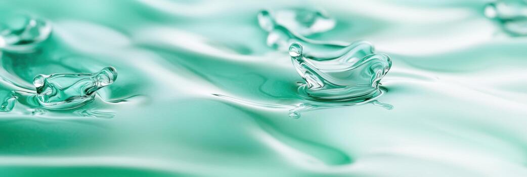 Water droplets creating ripples on a turquoise surface during daylight photo