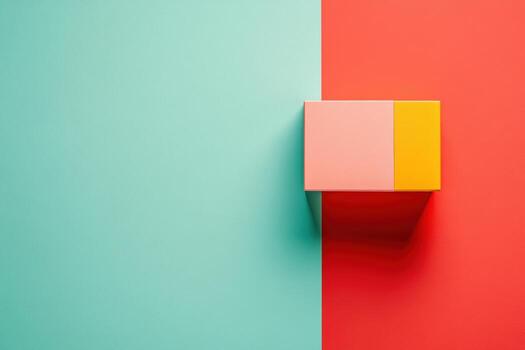 vistoso geométrico formas en contrastando antecedentes crear un moderno artístico monitor foto