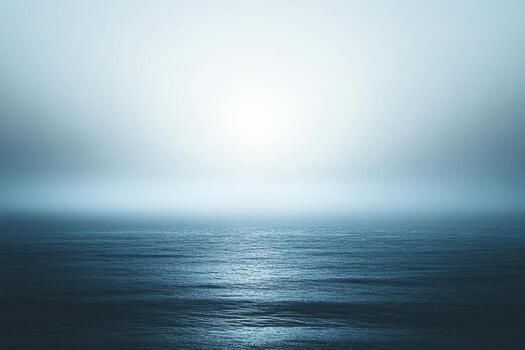 tranquilo mar horizonte debajo suave, difundido ligero a amanecer cerca un calma Oceano foto