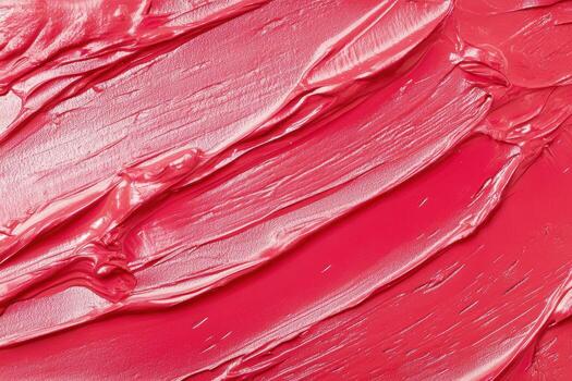 Vivid pink paint texture applied in layered strokes on a canvas during an art session photo