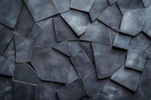 artístico arreglo de oscuro geométrico formas en un texturizado superficie mejora contemporáneo diseño foto
