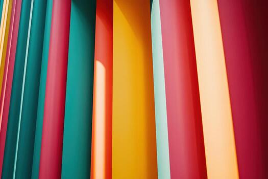 Vibrant vertical colors create stunning abstract art in urban setting photo