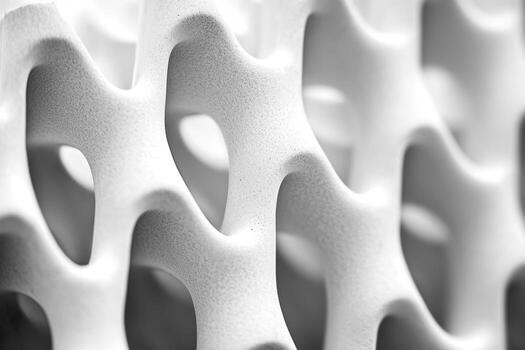 Intricate patterns in white material showcase modern design and texture photo