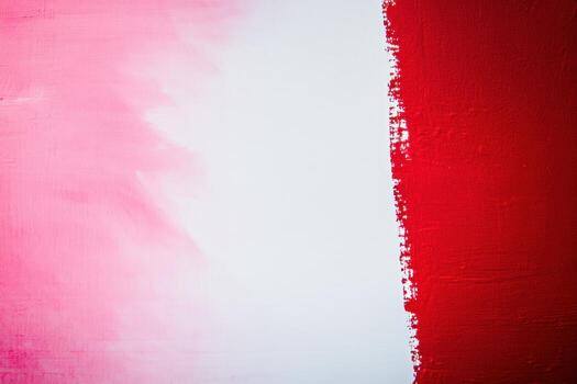 Artistic gradient blending pink and red color on textured canvas background photo