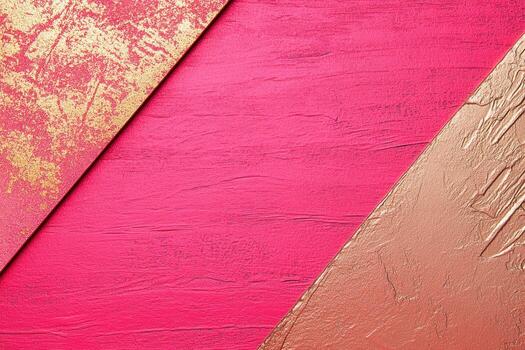 Vibrant pink and gold textured surfaces create a striking and modern visual composition photo