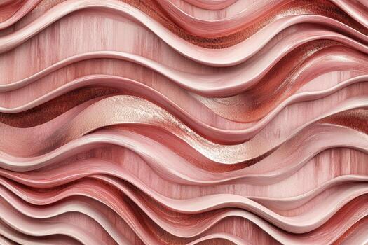 Creative display of flowing textures in shades of pink and rose gold in modern design photo