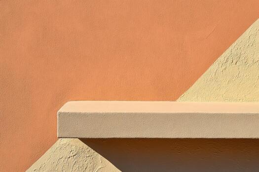 Abstract architectural detail of a textured wall display with shadows during daylight photo
