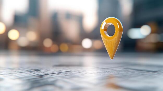 Digital location pointer for mapping and navigation technology photo