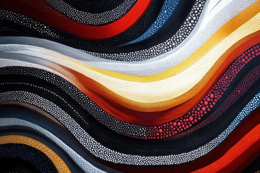 Abstract swirl lines with dots pattern background photo