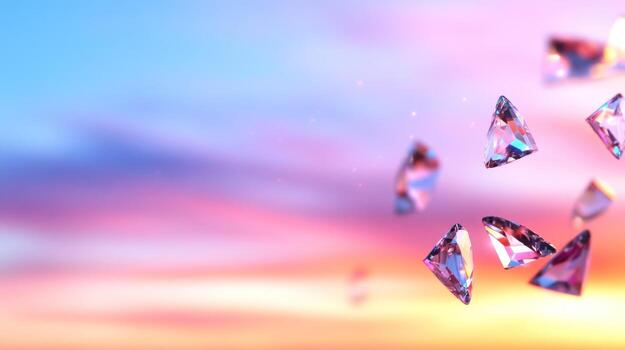 flotante triangular cristales en degradado antecedentes resumen foto