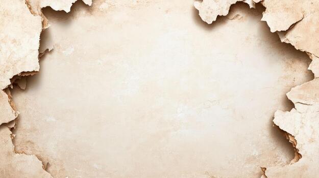 Textured neutral background with irregular border frame design element photo