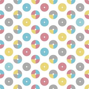 Seamless pattern with concentric colorful circles. vector