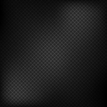 Black carbon fiber squares texture. Dark background with lighting. Frame layout modern tech design vector