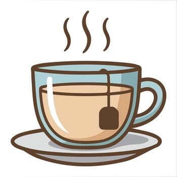 Steaming hot drink in brown mug isolated vector