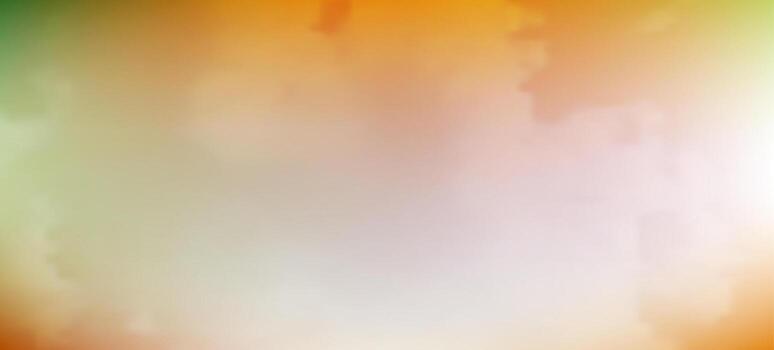 Modern orange and green gradient backgrounds with clouds. Header banner. Bright abstract presentation backdrop. Fine illustration vector
