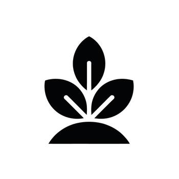 Seedling with Three Leaves Growing from Soil Depicts Beginning Springtime Growth and Nurturing Ecosystems vector